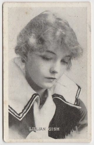 Lillian Gish 1910s Kromo Gravure Trading Card - Silent Film Star E3