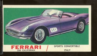 1961 Topps Sportscars 46 Ferrari 250 California Exmt (anm1)
