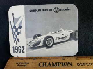 Marhoefer Card,  Indy 500,  1962 Mickey Thompson 