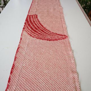 Vintage Kimono Fabric Silk Shibori Pink Classic 130cm 51 " Inches U79 C