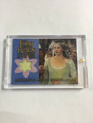 Lord Of The Rings Arwen’s Coronation Dress “movie Memorabilia Card Rare Topps