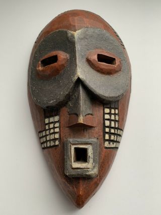 African Hand Carved Wooden Decorative Mask Folk Art Made In Africa Craft