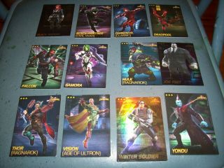 32 Dave And Busters Marvel Contest Of Champions Cards Cyclops Yondu Storm Korg,