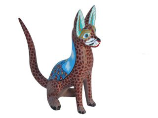 Chihuahua Dog - Oaxacan Wood Carving Alebrije,  Signed By The Artist