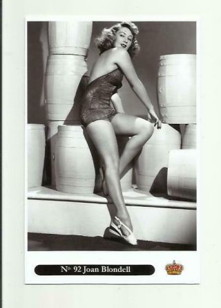 N470) Joan Blondell Empire (92) Photo Postcard Film Star Pin Up Glamour