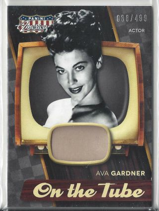 Ava Gardner On The Tube Materials Relic Card 2015 Panini Americana /499 Vm - Ava
