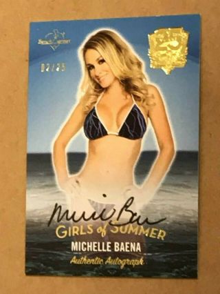 2016 Michelle Baena Benchwarmer 02/25 25 Years Girls Of Summer Autograph Card