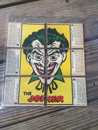 Vintage 1966 Batman Trading Cards Puzzle Set “the Joker”