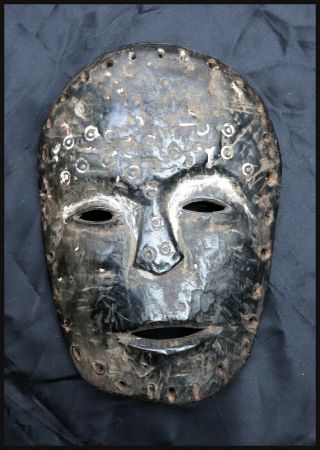 Vintage Antique Wood Mask African Wall Hand Carved Folk Art,  Tribe