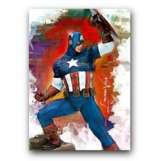 Aceo Captain America X - Men Hand Paint 19/25 Limited Art Sketch Card Artist Sign