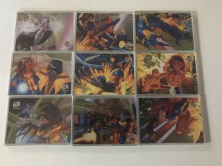 1994 Fleer Ultra X - Men Limited Edition Subset Of 9 In Clear Protective Cases