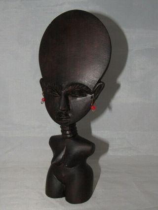 Vintage Wood Hand Carved African Asante Fertility God 9 Inch Statue Figurine