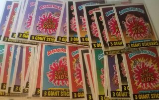 (3) 1986 Garbage Pail Kids Series 1 Giant Stickers Packs Gpk Os1