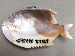 Vintage Chin Tiki Restaurant Ashtray Detroit Michigan Cass Avenue Fish Shell