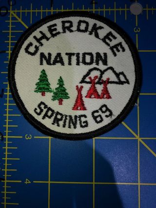 Vintage Cherokee Nation Spring 69 Patch 1969 Indian Tribe Native American Ok Res