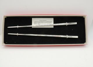 Vintage Reed & Barton Silverplate Chopsticks Italy Nib