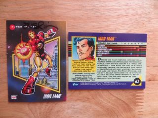 1992 Impel Marvel Universe 3 Iron Man Card Signed Terry Austin Artwork