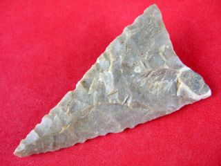 Fine Quality Authentic North Carolina Yadkin Triangular Point Indian Arrowheads