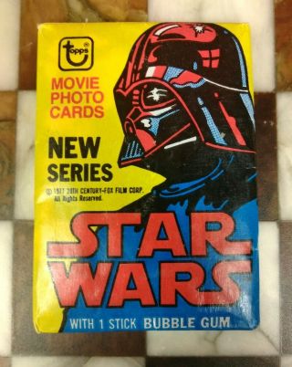 Vintage 1977 Topps Star Wars Series 2 Wax Pack Red Border Darth Vader