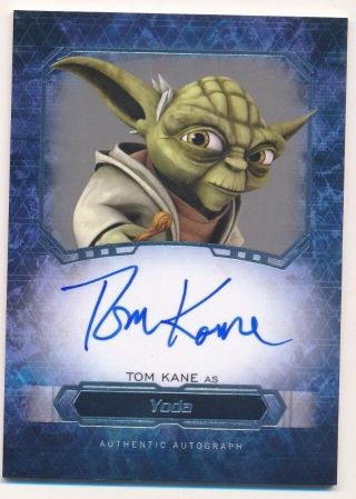 2016 Star Wars Masterworks Tom Kane Yoda Autograph Auto