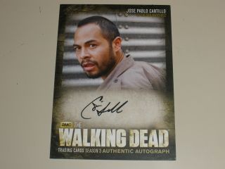 2014 Amc The Walking Dead Season Three 3 Jose Pablo Castillo Auto Autograph