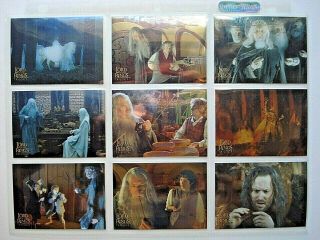 2004 Topps Lord Of The Rings Trilogy Complete 100 Card All Chromium Base Set