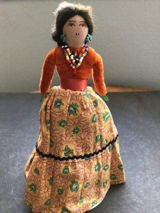 Vintage 1950s Navajo Indian Handmade Cloth Doll