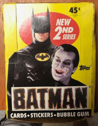 Vintage 1989 Topps Batman The Movie 2nd Series Wax Box Set - Complete
