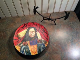 Made in Peru Nazca Warrior Plate with stand 5