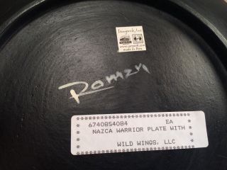 Made in Peru Nazca Warrior Plate with stand 7