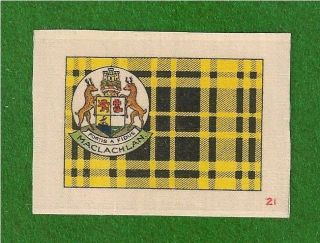 Clan Maclachlan Clan Lachlan Tartan Coat Of Arms 1922 Silk Tartan