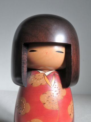 9 Inch Japanese Sosaku Kokeshi Doll : Signed Usaburo