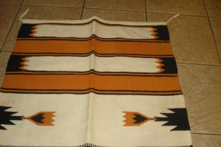 Vintage Native American Navajo Woven Saddle Blanket Rug