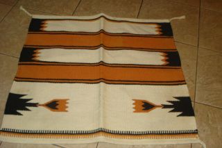 Vintage Native American Navajo Woven Saddle Blanket Rug 3