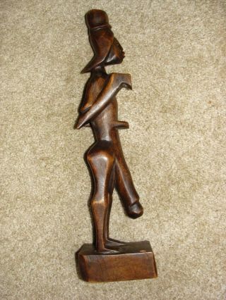 Vintage African Wood Carving Male Fetish Fertility Figurine Tribal Art
