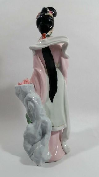 Vintage Asian Woman Geisha Lady Ceramic Chinese Figure Statue 12 Inches Tall 2