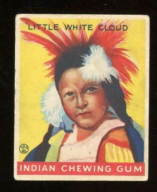 1933 Goudey Indian Gum 109 Little White Cloud
