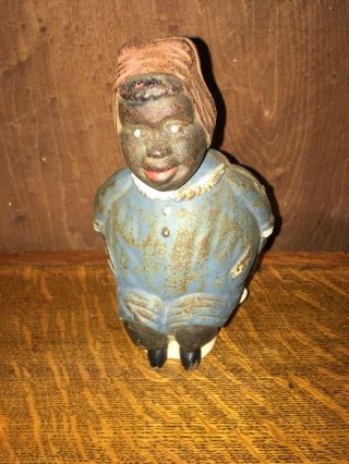 Antique Cast Iron Bank Aunt Jemima Or Mammy Sitting On Chamber Pot