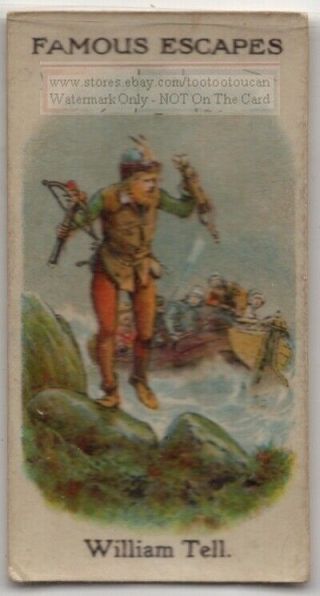Swiss Hero Legend William Tell Escape From Gessler 1920s Trade Card