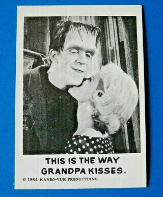 1964 Leaf Kayro The Munsters 33 Trading Card Ex (light Wax Stain On Front)