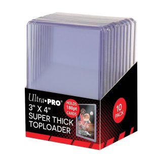 Ultra Pro 3 " X 4 " 180pt Thick Toploader Card Protectors - 10 Pack