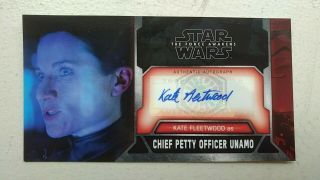 Kate Fleetwood 2017 Topps Star Wars Force Awakens Widevision Auto Card