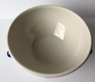 Old Chinese Lidded Rice Bowl Covered Dish Pedestal Porcelain Foo Dog 2 Blue Band 7