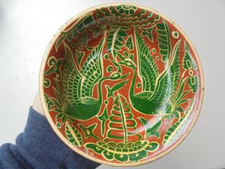 Old Vintage Mexican Tlaquepaque Pottery Fantasia Cereal Bowl 6 1/2 " Mexico 2