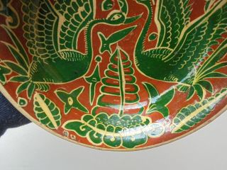 Old Vintage Mexican Tlaquepaque Pottery Fantasia Cereal Bowl 6 1/2 