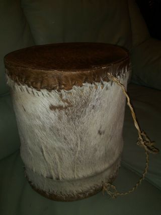 Native American Powwow Drum Hand Made Ceremony Leather Hide Spiritual Singing