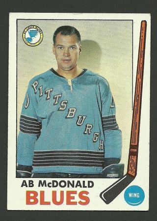 Ab Mcdonald Pittsburgh Penguins 1969 - 70 Topps Hockey Card 18 Ex,