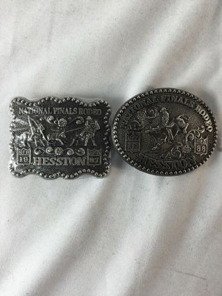 1988 And 1989 Hesston National Finals Youth Rodeo Limited Edition Belt Buckle