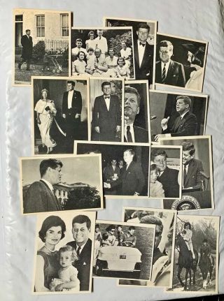 16 Different Topps 1964 - The Story Of John F Kennedy Near