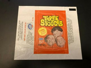1966 Fleer Three Stooges Trading Card Wax Wrapper Nmt